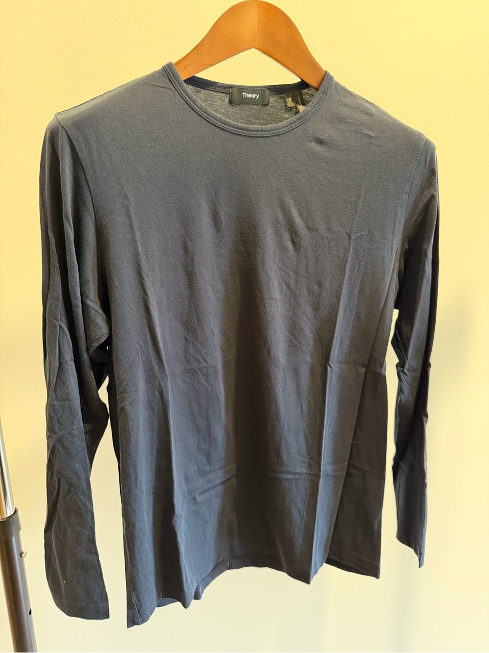 Theory Men's Long-Sleeve Crewneck Tee - Navy